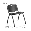 Scranton & Co Polypropylene Stacking Chair in Black