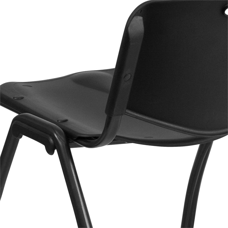 Scranton & Co Polypropylene Stacking Chair in Black