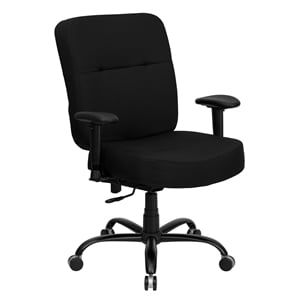 Scranton and Co Adjustable Swivel Arm Office Chair in Black