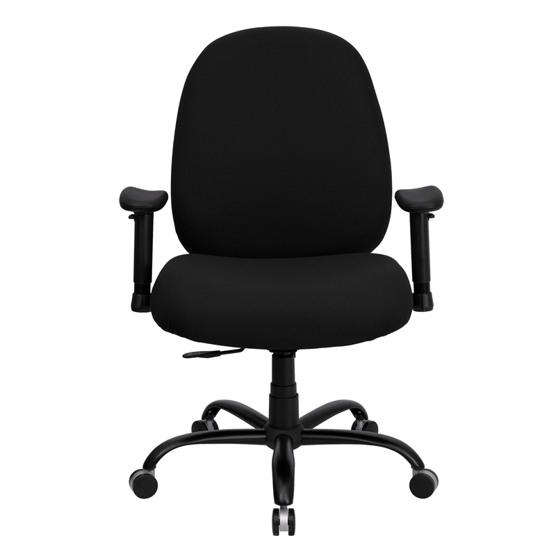 Scranton & Co Fabric Office Chair with Arms in Black