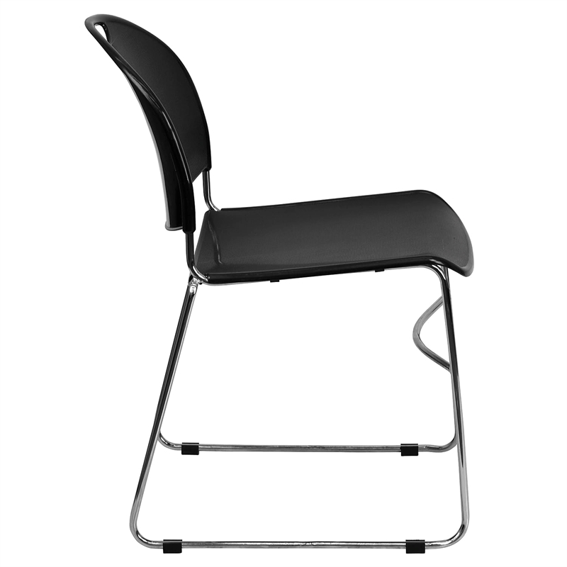 Scranton & Co Stacking Chair with Handle in Black