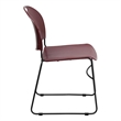 Scranton & Co Stacking Chair with Black Frame in Burgundy
