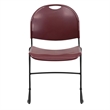 Scranton & Co Stacking Chair with Black Frame in Burgundy