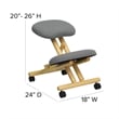 Scranton & Co Mobile Ergonomic Kneeling Office Chair in Gray