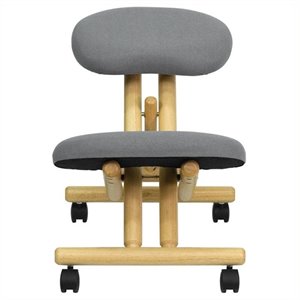 scranton & co mobile ergonomic kneeling office chair in gray