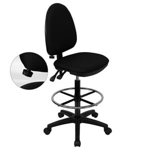 Scranton & Co Mid-Back Drafting Chair in Black