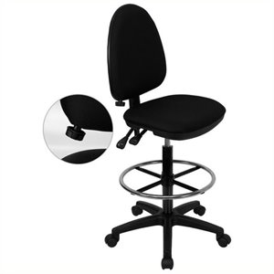 scranton & co mid-back drafting chair in black
