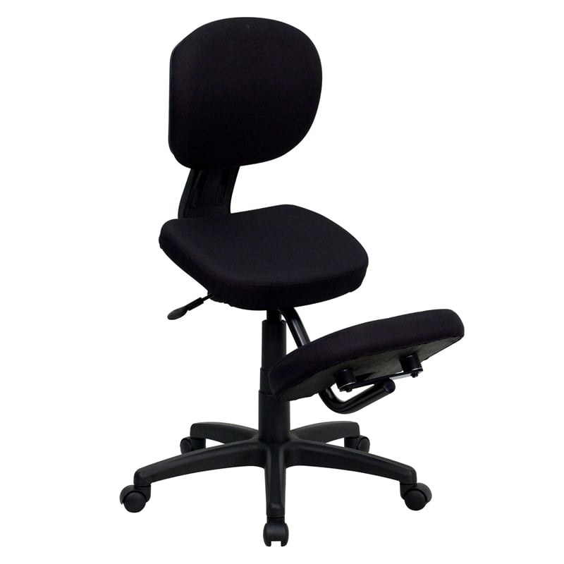 Scranton & Co Mobile Ergonomic Kneeling Office Chair in Black