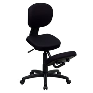 Scranton & Co Mobile Ergonomic Kneeling Office Chair in Black