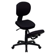 Scranton & Co Mobile Ergonomic Kneeling Office Chair in Black