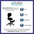 Scranton & Co Mobile Ergonomic Kneeling Office Chair in Black