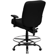 Scranton & Co Leather Drafting Chair with Arms in Black