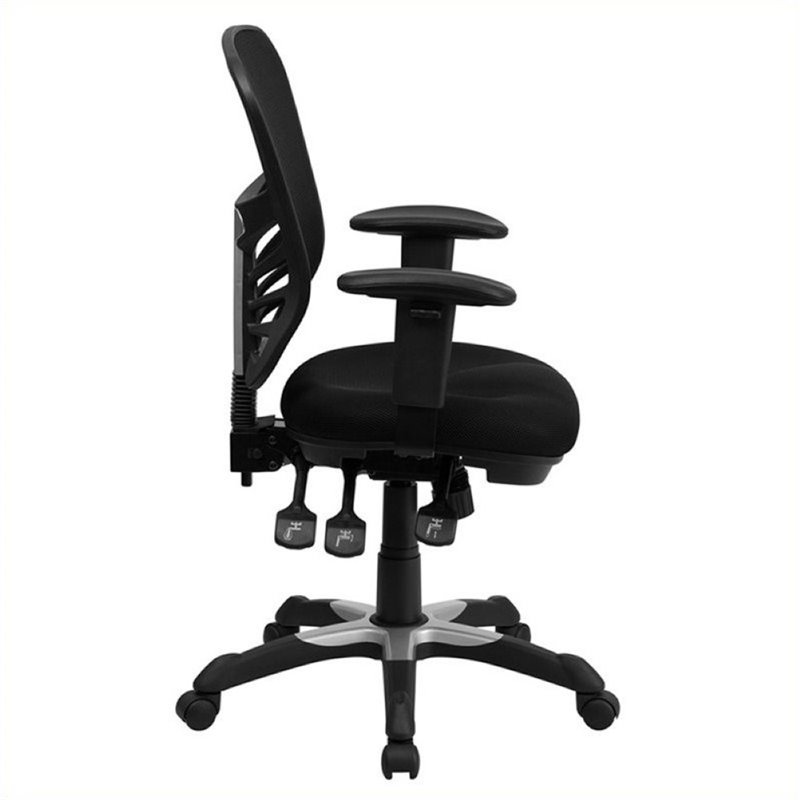Scranton & Co Mid-Back Mesh Office Chair in Black