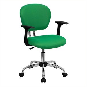 mer-1133 mid-back mesh task office chair in bright green