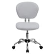 Scranton & Co Modern Mesh Fabric Mid-Back Task Office Chair in White