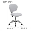 Scranton & Co Modern Mesh Fabric Mid-Back Task Office Chair in White
