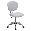 Scranton & Co Modern Mesh Fabric Mid-Back Task Office Chair in White
