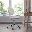Scranton & Co Modern Mesh Fabric Mid-Back Task Office Chair in White