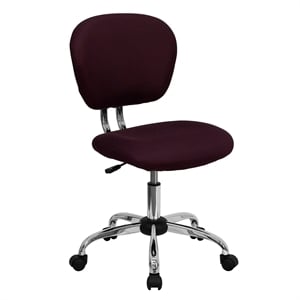 Scranton & Co Mid-Back Mesh Task Office Chair in Burgundy