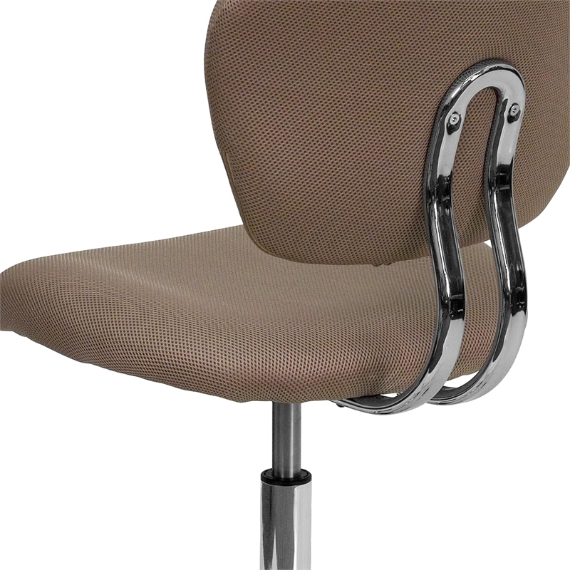 Scranton & Co Mid-Back Mesh Task Office Chair in Coffee Brown