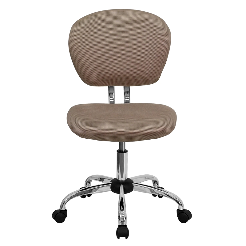Scranton & Co Mid-Back Mesh Task Office Chair in Coffee Brown