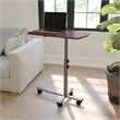 Scranton & Co Adjustable Mobile Laptop Table in Cherry