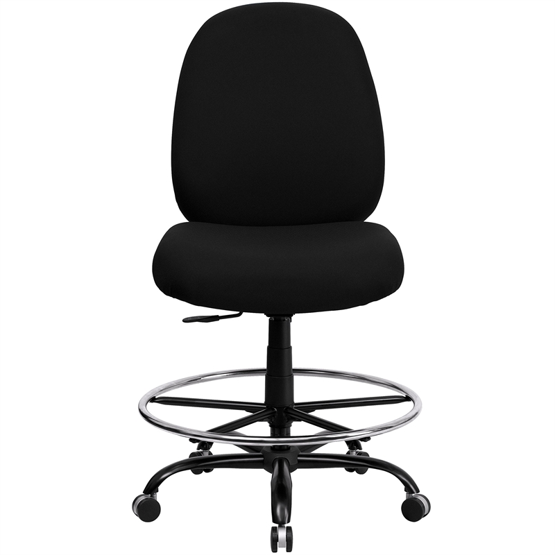 Scranton & Co Drafting Chair with Extra Wide Seat in Black