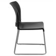 Scranton & Co Full Back Contoured Stacking Chair in Black