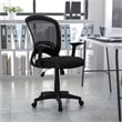 Scranton & Co Mid-Back Mesh Office Chair with Padded Seat in Black