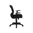 Scranton & Co Mid-Back Mesh Office Chair with Padded Seat in Black