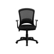 Scranton & Co Mid-Back Mesh Office Chair with Padded Seat in Black