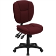 Scranton & Co Mid-Back Ergonomic Task Office Chair in Burgundy