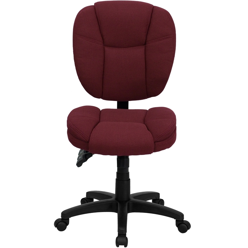 Scranton & Co Mid-Back Ergonomic Task Office Chair in Burgundy