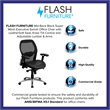 Scranton & Co Leather Mid-Back Mesh Office Chair in Black