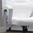 Scranton & Co Leather Mid-Back Executive Office Chair in White