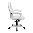 Scranton & Co Leather Mid-Back Executive Office Chair in White