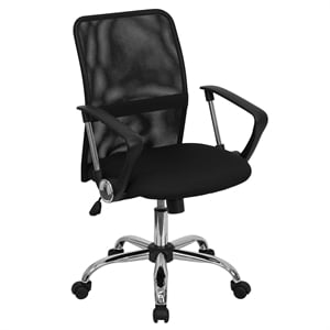 Scranton & Co Mid-Back Mesh Office Chair in Black