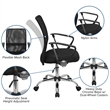 Scranton & Co Mid-Back Mesh Office Chair in Black