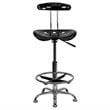 Scranton & Co Drafting Chair in Black and Chrome