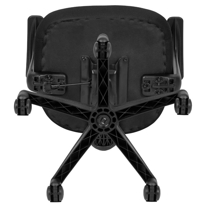 Scranton & Co Foam Fabric/Mesh Mid-Back Office Chair in Black