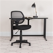 Scranton & Co Foam Fabric/Mesh Mid-Back Office Chair in Black
