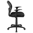 Scranton & Co Foam Fabric/Mesh Mid-Back Office Chair in Black