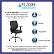 Scranton & Co Leather Mid-Back Office Chair with Mesh Back in Black