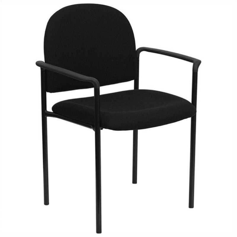 Scranton & Co Steel Black Side Chair with Arms Stackable