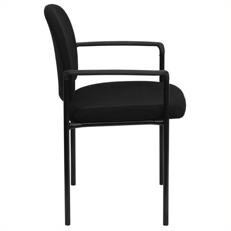 Scranton & Co Steel Black Side Chair with Arms Stackable