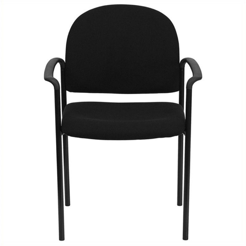 Scranton & Co Steel Black Side Chair with Arms Stackable