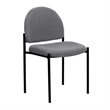 Scranton & Co Stacking Side Stacking Chair in Black and Gray