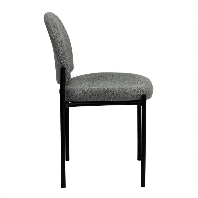 Scranton & Co Stacking Side Stacking Chair in Black and Gray
