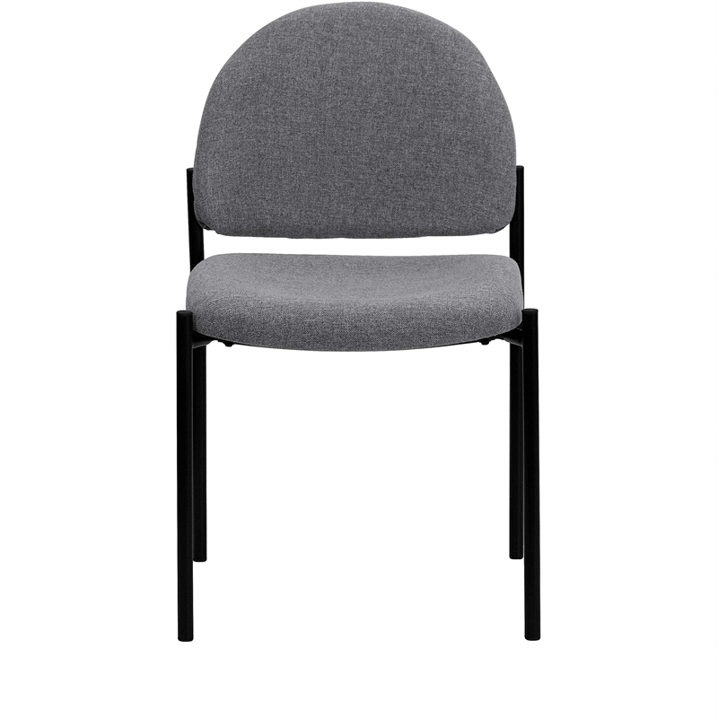 Scranton & Co Stacking Side Stacking Chair in Black and Gray