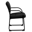 Scranton & Co Leather Executive Side Guest Chair in Black